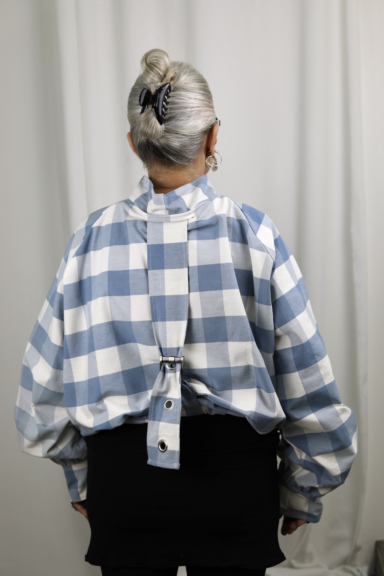 Bombers Carreaux/ Argenté – Image 2