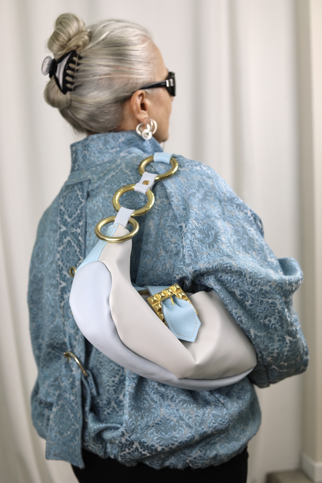 Bombers Rococo bleu/ Or – Image 5