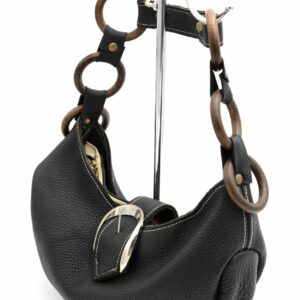 Baby Bag Noir grainé/ Argenté