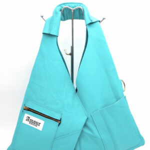 Sac à Main Triangle Turquoise + Porte Cartes