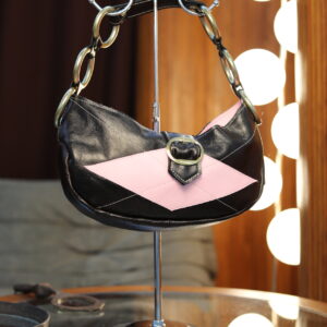 Baby Bag / Marron glacé - Rose / Motif Argyle