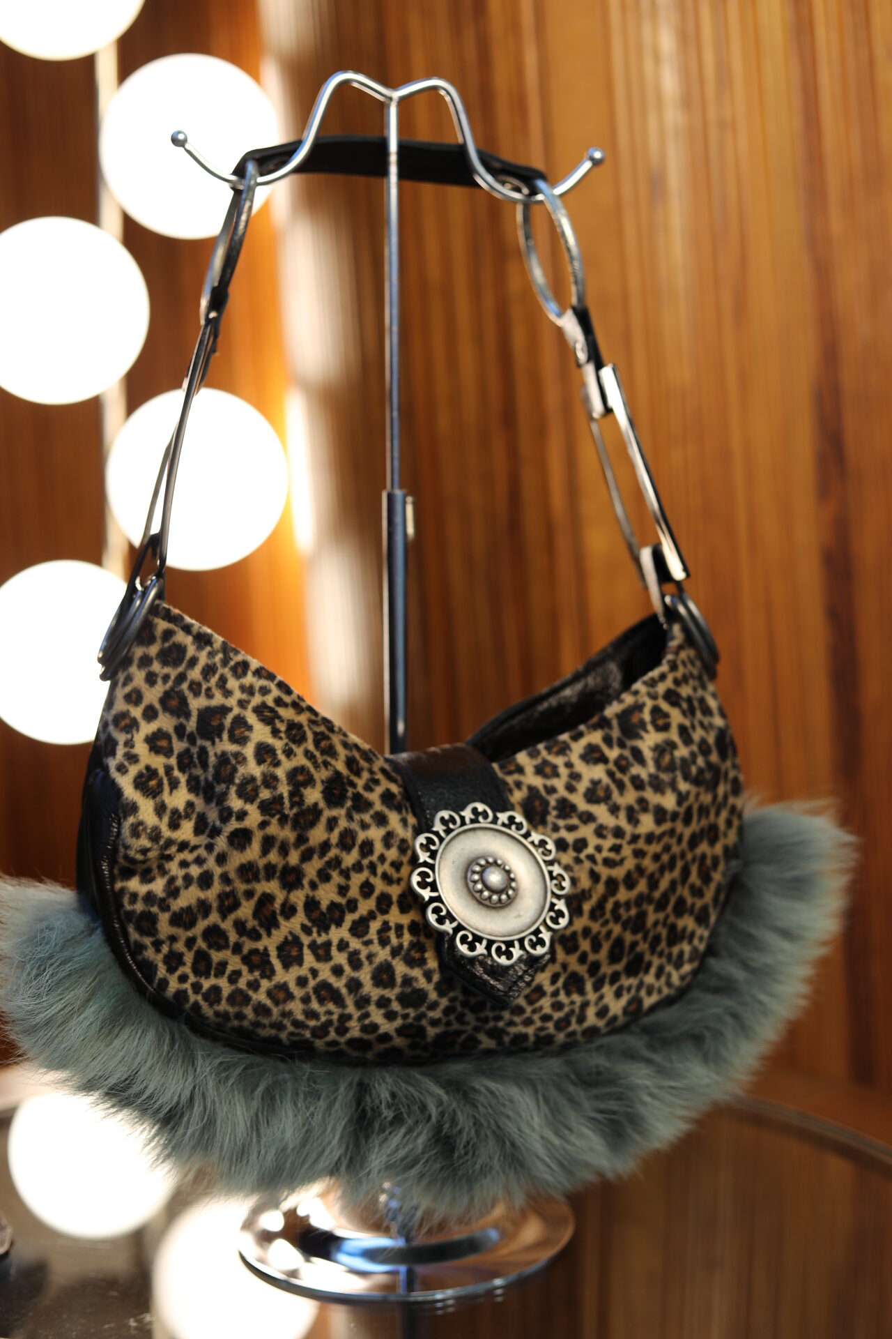 Baby Bag / Léopard / Fourrure Bleue – Image 8