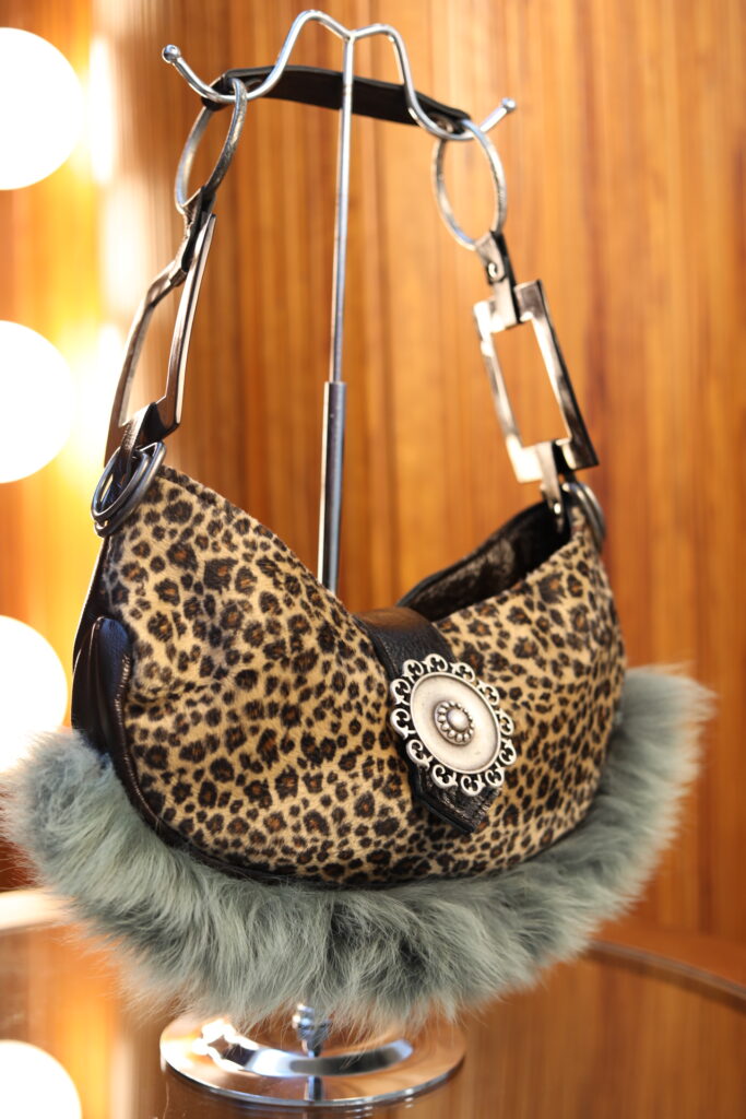 Baby Bag / Léopard / Fourrure Bleue