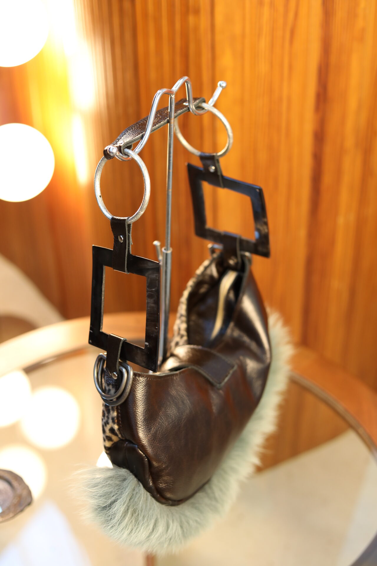 Baby Bag / Léopard / Fourrure Bleue – Image 4