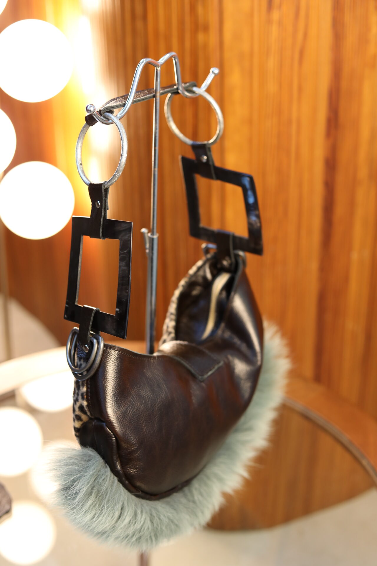 Baby Bag / Léopard / Fourrure Bleue – Image 5