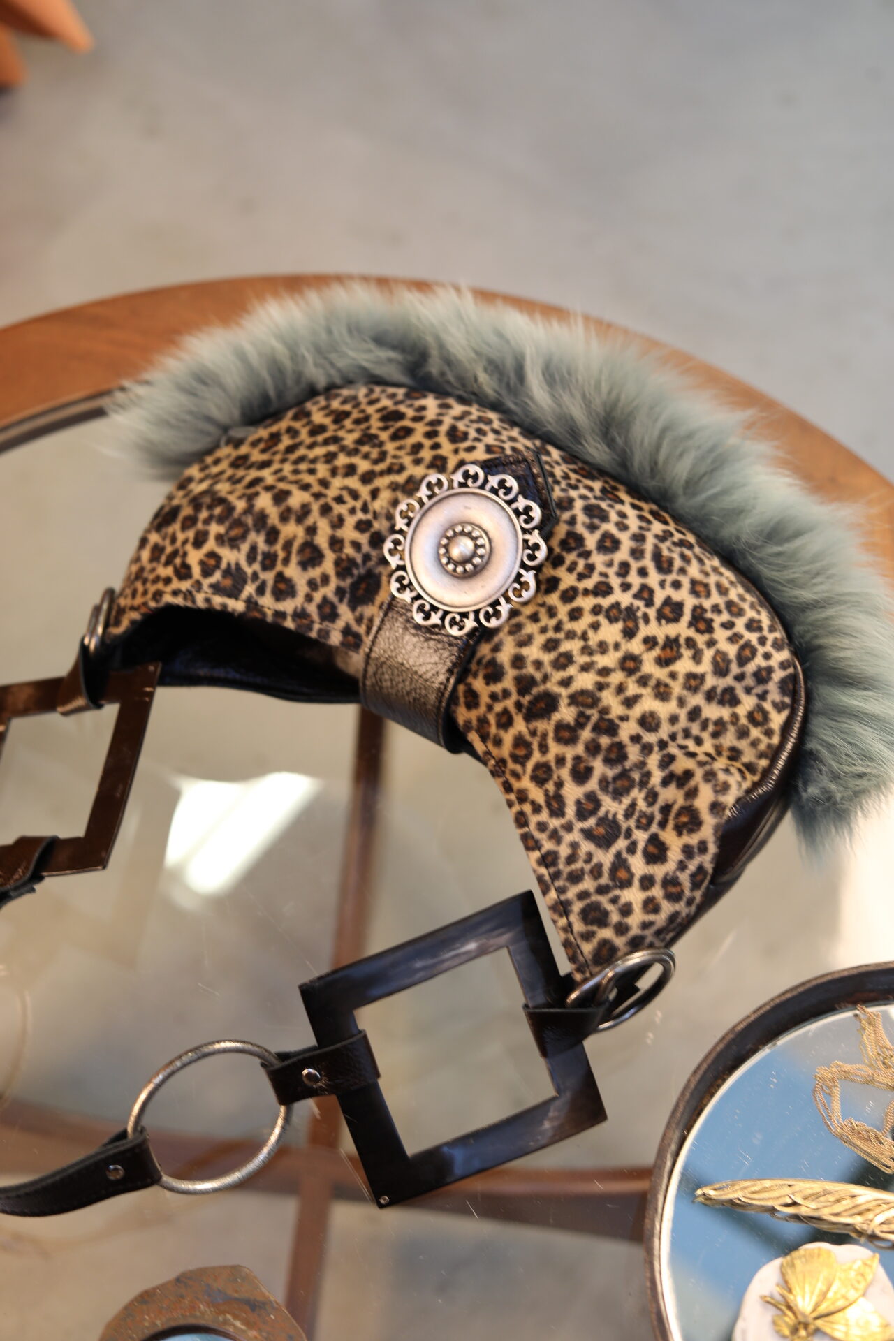 Baby Bag / Léopard / Fourrure Bleue – Image 6
